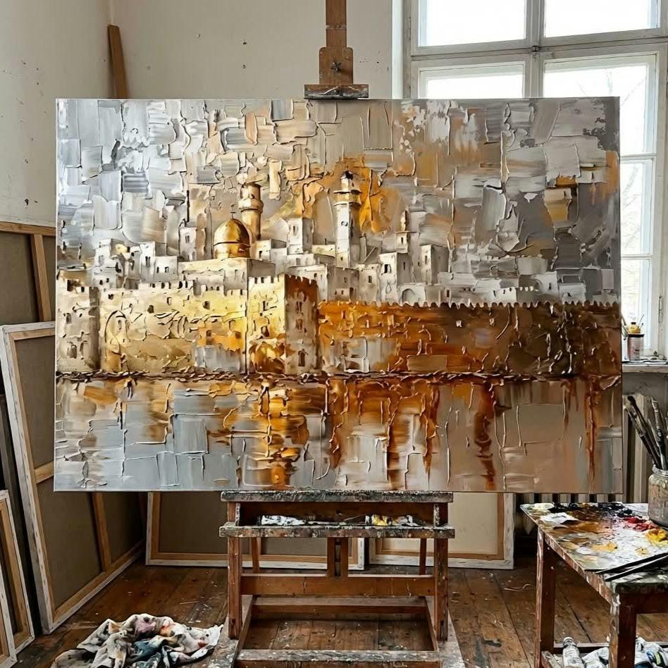 Paintings Yerushalayim - Etsy