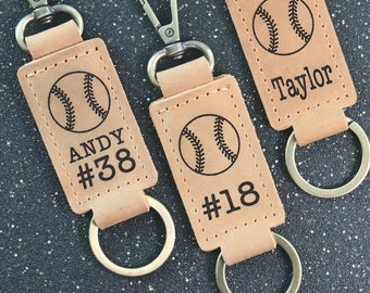 Baseball Key Chain, Baseball bag Tag, Custom for Baseball Game, Gift for Baseball Team, Gift for Athlete, Backpack Keychain