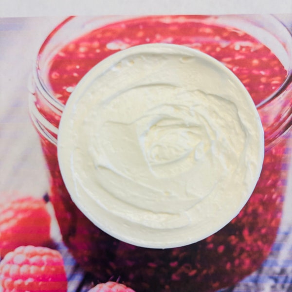 Raspberry Jam- Triple Whipped Shea Butter Organic Natural Fragrance Dry Skin Care Cream Chapped Hands Feet Vegan 16 oz