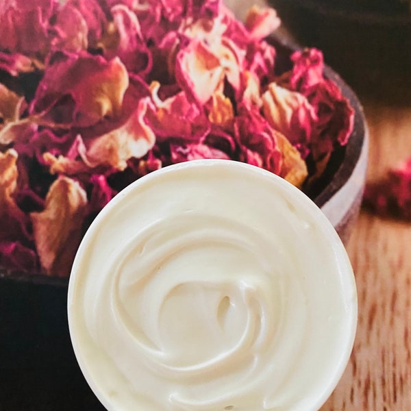 SANDALWOOD ROSE - Whipped Body Shea  Butter Skin Food Souffle Dry Skin Nourishment Moisturizer Cream Vegan - FREE Ship 16 oz