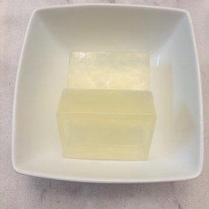 2 Bars Clear Unscented Sensitive Skin Natural Vegan Glycerin Soap 4 oz Each Handmade