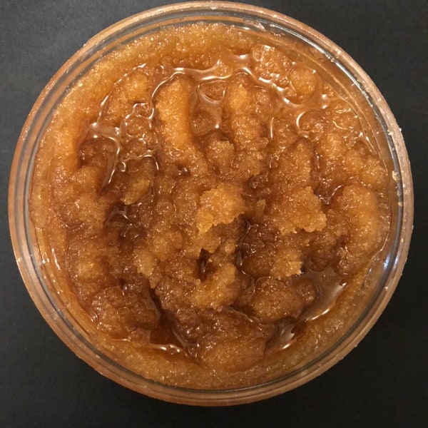 Honey Almond Brown Sugar Sugar Scrub Chemical  Free Gentle Polish Exfoliating Skin Softening Toning Self Care Spa Quality 8 oz