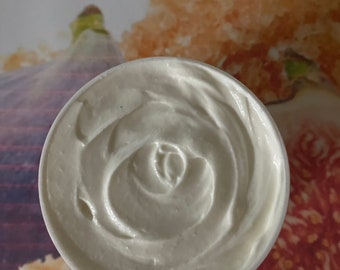 Brown Sugar & Fig Triple Whipped Shea Butter Organic Body Natural Skin Cream Vegan Moisturize (Freshly Whipped to order) 16 oz Free Shipping