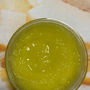 Whipped Lemon Pound Cake Sugar and Shea Scrub Natural Exfoliate Dry Skin Chemical Free Skin Softening Moisturizing Self Care 8 oz