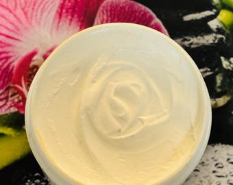VANILLA SUGAR Triple Whipped Shea Body Butter Organic Natural Heal Dry Skin Moisturize Body Cream (Freshly Whipped to Order) 16 oz
