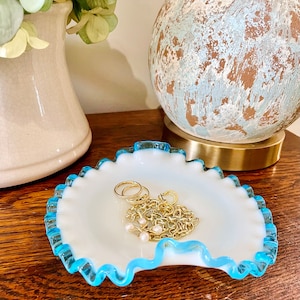 Vintage Fenton Ruffle Plate - Jewlery/Candy Dish