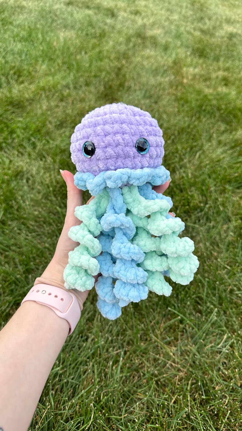 Crochet Jellyfish Handmade Plushie Etsy Crochet Jellyfish Handmade Plushie Etsy