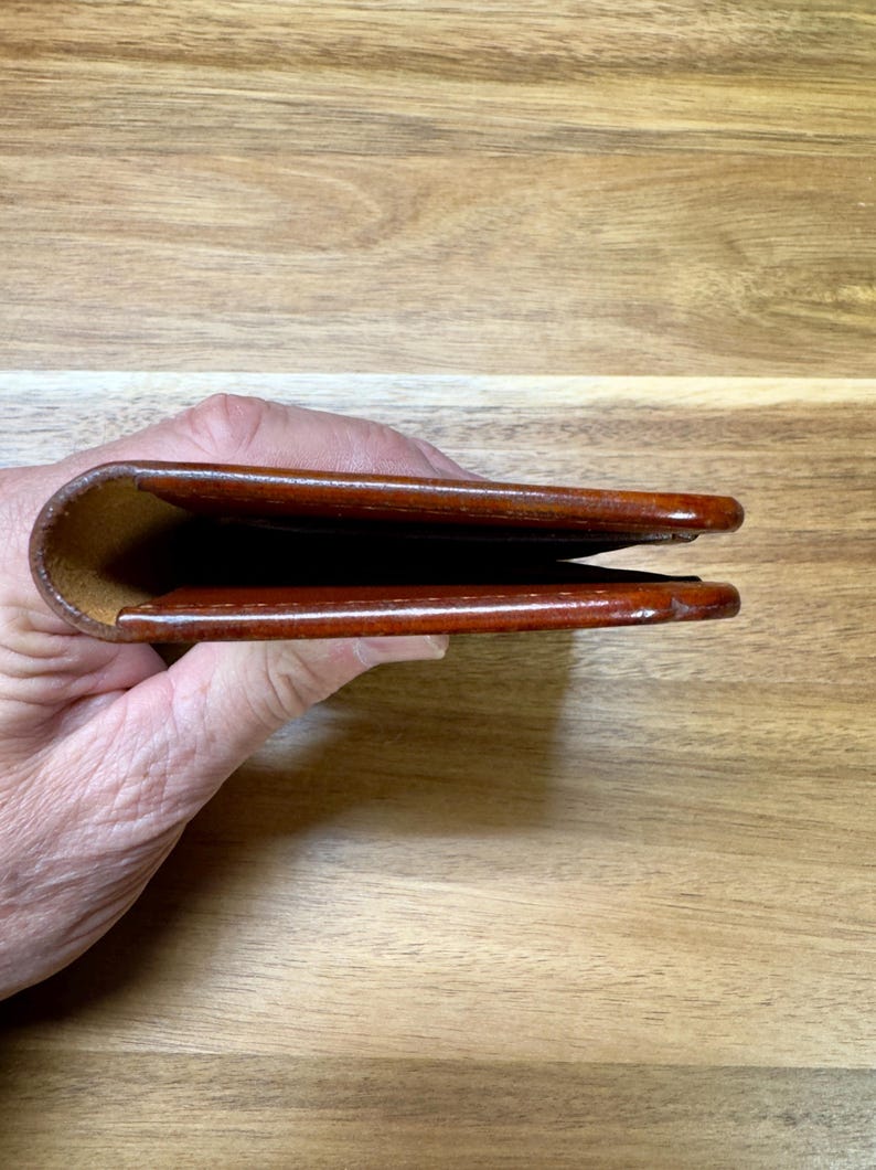 WILD EDGE Men's Genuine Leather Bi-Fold Wallet - Brown Casual Style With Flap Closure - View #4