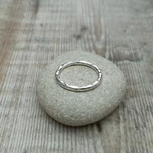 Silver Hammered Ring - Silver Ring, Hammered Ring, Stacking Ring, Stacker Ring, Handmade Jewellery, Gift For Her