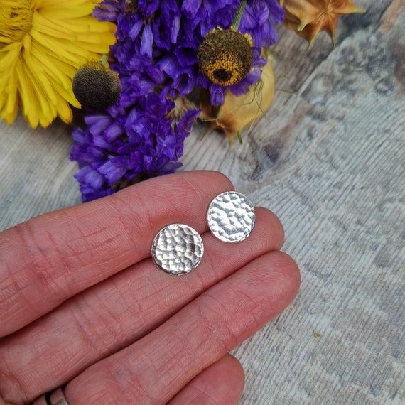 Sterling silver disc studs Sterling silver disc studs