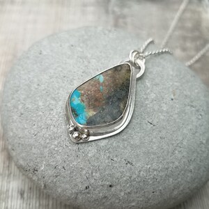 Silver Turquoise Necklace - Silver Necklace, Turquoise Necklace, Gemstone Necklace, Statement Necklace, Handmade Jewellery, Gift For Her