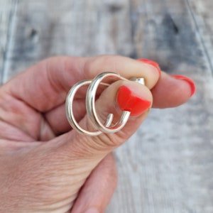 Silver Chunky Hoop Earrings - Silver Hoops, Silver Earrings, Hoop Earrings, Handmade Earrings, Handmade Jewellery, Gift For Her