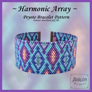 Pattern for peyote bracelet - Harmonic Array - PDF English