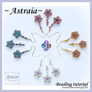 Pattern/tutorial for making Astraia pendant and earrings (PDF) English+Dutch