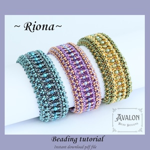 Patroon/tutorial voor het maken van armband Riona (PDF) Engels+Nederlands
