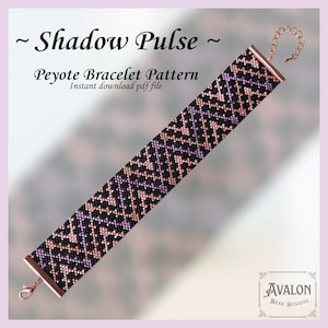 Mönster för peyotearmband - Shadow Pulse - PDF Engelska