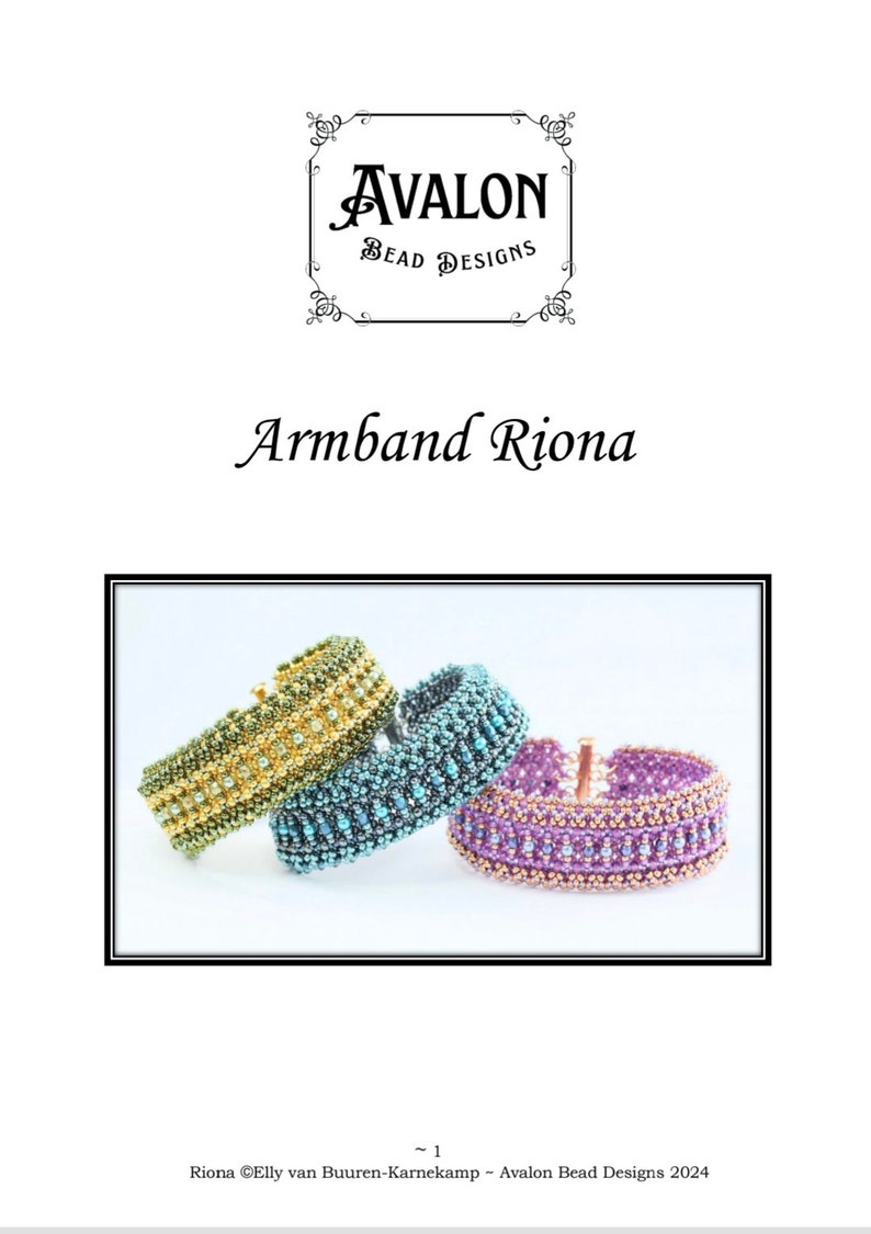 Pattern/tutorial for making bracelet Riona PDF Dutch image 5