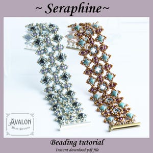Pattern/tutorial for making bracelet Seraphine (PDF) English+Dutch