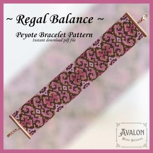 Patrón para pulsera de peyote - Regal Balance - PDF Inglés