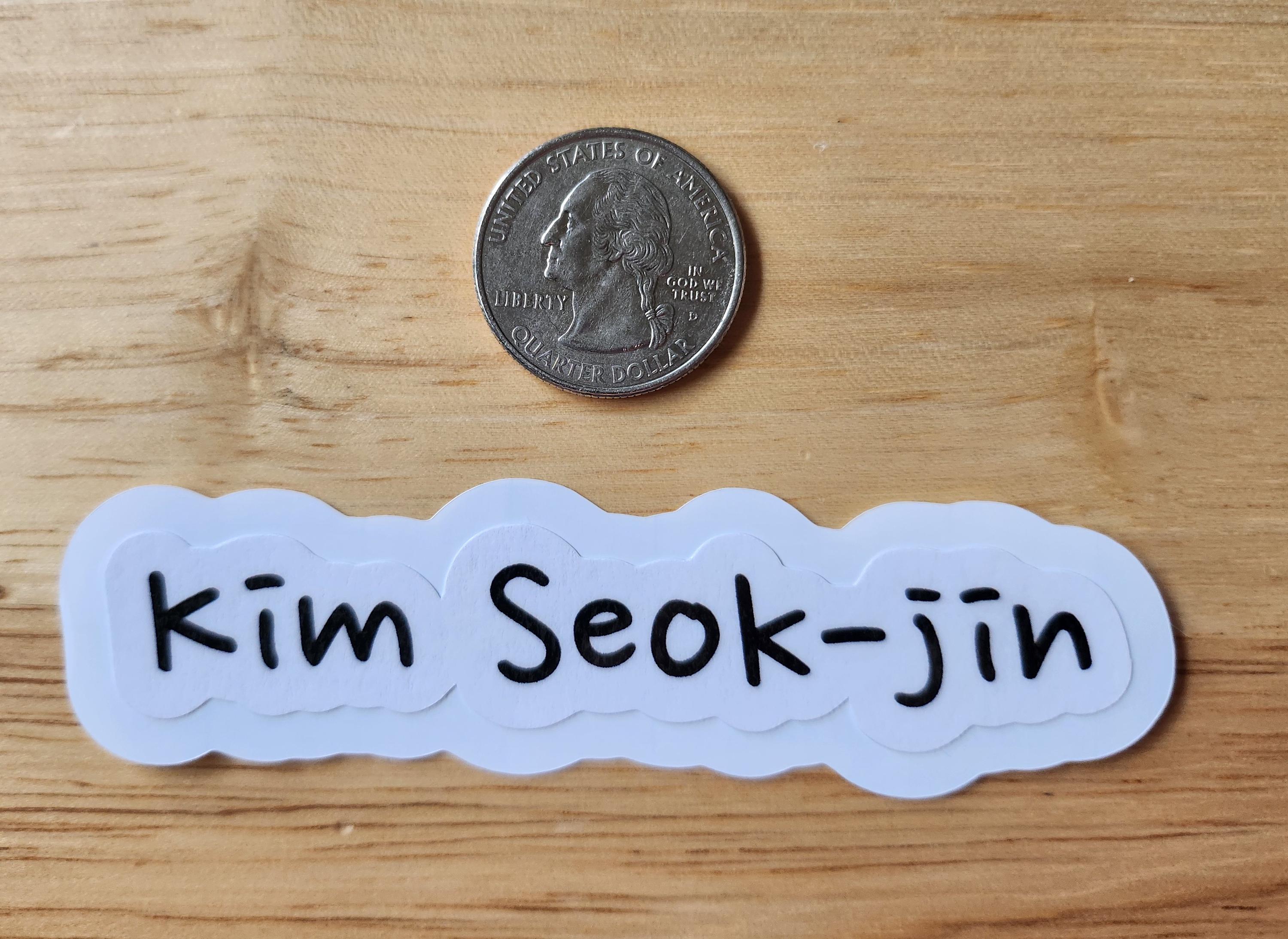 ARMY!!! BTSメンバーの名前入りステッカー。防水・防裂ビニール