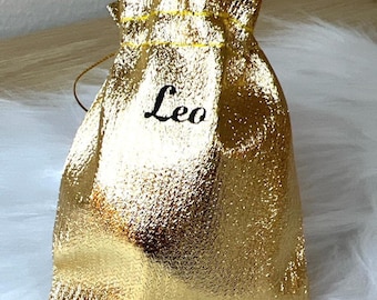 Customizable Gold Metallic Favor Bags: Glam Party Gifts