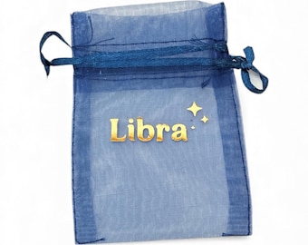 Personalized Zodiac Organza Favor Bag – Astrology Gift, Jewelry Pouch
