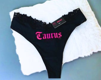 Custom Horoscope Thong –Custom Celestial Luxe Zodiac Lingerie for the Inner Glow Astrology Goddess