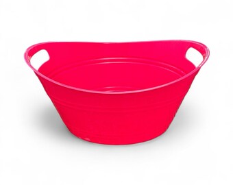 Cubo de hielo de plástico brillante, divertido enfriador de bebidas: recipiente para bebidas de fiesta con asas