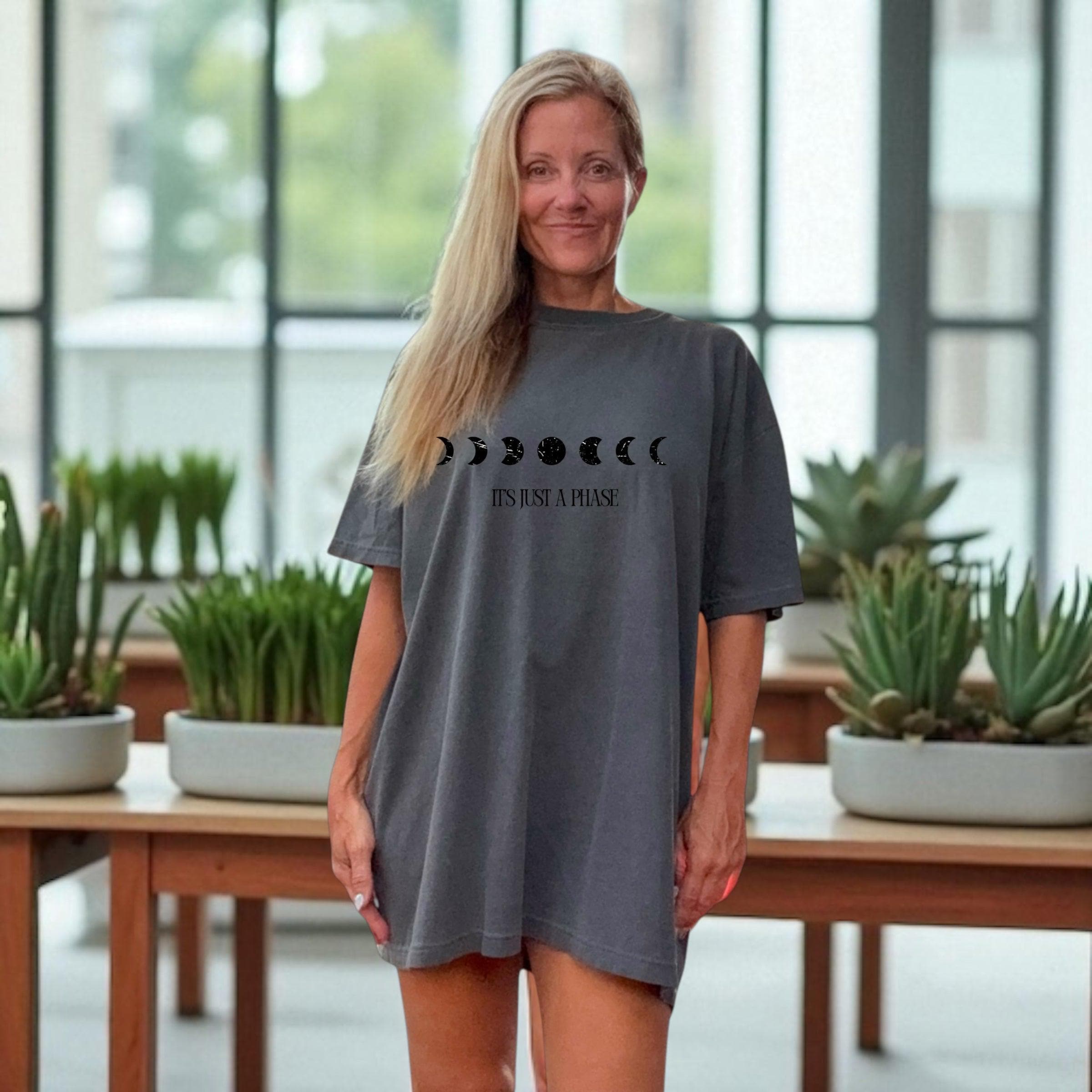 oversized t shirt dress uk Cross Patch Detail Oversized T-Shirt Dress In Grey Acid Wash | EGO UK