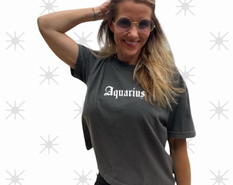 Camiseta del horóscopo celestial: camiseta de astrología suave y de gran tamaño, camiseta con gráficos del zodíaco para cada signo