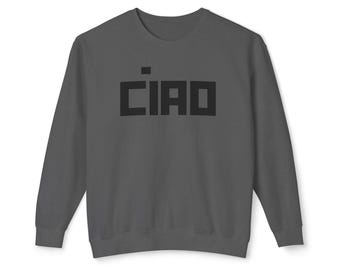 CIAO Oversized Sweatshirt: Grey & Black, US Cotton, Relaxed Fit