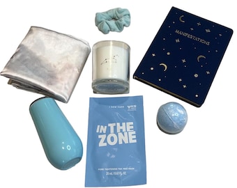 Zodiac Manifestation Gift Box – Celestial Journal, Candle & Spa Gifts