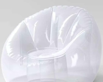 Clear Inflatable Chair: Durable PVC, Party Lounging