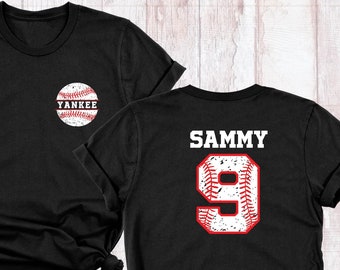 Baseball Name and Number Shirt, Custom Baseball Tee, Baseball Mama Tshirt, Baseball Player Shirt, Team Name Shirt Baseball, Baseball Fan Tee
