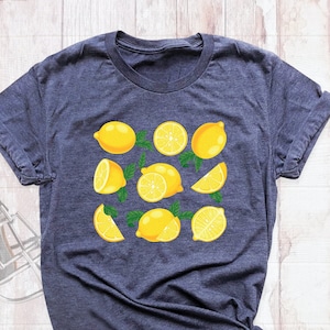 carorie　LIGHT PONTE T-SHIRT LEMON Lemons Shirt, Summer Shirt, Lemon Cottagecore Shirt