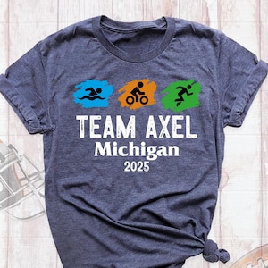 Triathlon Team Shirts, Marathon Shirt, Custom Sport Tee, Support Crew Triathlon Shirt, Swimming Cycling Running Shirt, Triathlon Family Tees