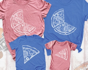 Funny Pizza Shirts for Family Matching Daddy and Me Outfit, Mom and Baby Shirt, Mothers Fathers Day Tee, Mother Son Shirt, Dad and Kids Tees