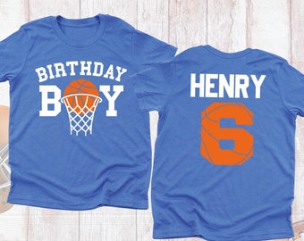 Birthday Boy Shirt Custom Name Age Basketball Birthday Party Tee Shirts, Kids Basketball Shirt, Basketball Number Tee, Basketball Boy Tshirt