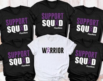 Epilepsy Awareness Shirt, Pancreatic Cancer Support Tee Shirt, Cancer Warrior Shirt, Purple Ribbon Epilepsy Shirt, Cancer Family Team Shirts