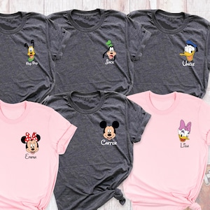 Disney Characters matching Shirt, Disneyland Trip Shirt, Disney Family Vacation Shirt, Disneyworld Group Shirt, customize Name Disney tshirt