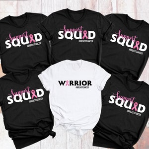 Custom Breast Cancer, Support Squad Shirt, Breast Cancer Shirt,  Breast Cancer Warrior Tee, Pink Ribbon Shirt, Breast Cancer Awareness Shirt
