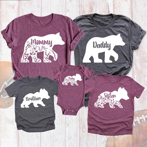 Family Bear Shirt, Mama Bear Shirt, Matching Bear Shirt, Papa Bear Tshirt, Brother Bear Shirt, Matching Family Bear Outfit,  Custom Bear Tee