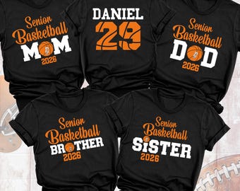 Custom Basketball 2026 Mom Shirt Basketball Senior Night Tees, Basketball Player Outfit, Basketball Tshirt, Basketball Team Back Name Shirts