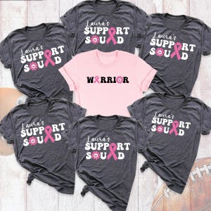 Breast Cancer Shirt, Support Squad Breast Cancer Shirt, Custom Breast Cancer Warrior Shirt, Pink Ribbon Team Shirt, Breast Cancer Sister Tee