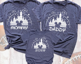 Family Disney 2026 Shirt, Disney Family Matching Trip Shirt, Disneyworld Shirt, Disneyland Vacation Shirt, Disney Castle 2026 Disney Shirts
