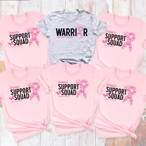 Breast Cancer Shirt, Support Squad Breast Cancer Shirt, Pink Ribbon Shirt, Breast Cancer Warrior Shirt, Custom Breast Cancer Team Shirt