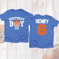 Birthday Boy Shirt Custom Name Age Basketball Birthday Party Tee Shirts, Kids Basketball Shirt, Basketball Number Tee, Basketball Boy Tshirt