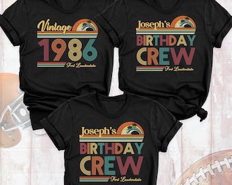 Vintage 1986 Shirt Matching Birthday Crew Tee Shirts, Custom Birthday Trip Shirt, Family 40th Birthday Party Shirt, Retro Bday Group Outfits