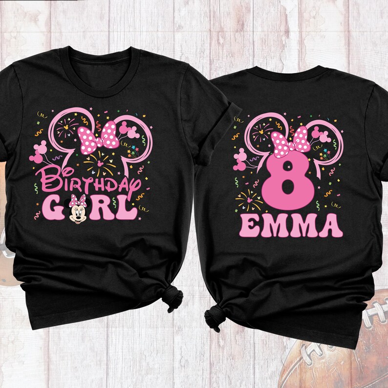 Personalized Disney Birthday Shirt Girl Tee Minnie Birthday Shirts