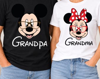 Disney Grandparents shirt, Minnie Grandma Tee, Mickey Grandpa Shirt, Disneyland Papa Shirt, Disney Nana Shirt Disney Matching Gigi Shirt
